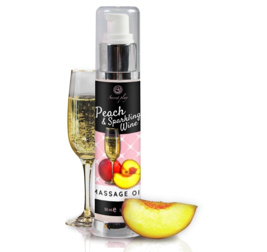 PEACH & SPARKLING WINE MASSAGE OIL 50 ML